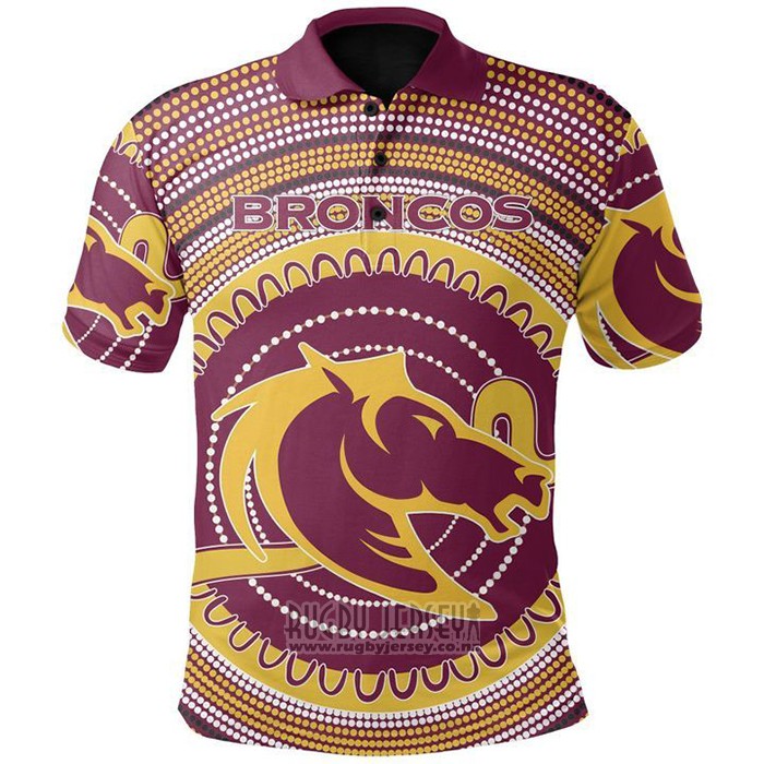 Polo Brisbane Broncos Rugby Jersey 2021 Indigenous | RUGBYJERSEY.CO.NZ